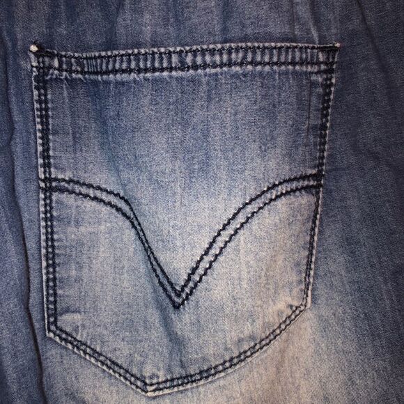 Maternity 12 Lyocell Blue Denim Shorts - Picture 8 of 10